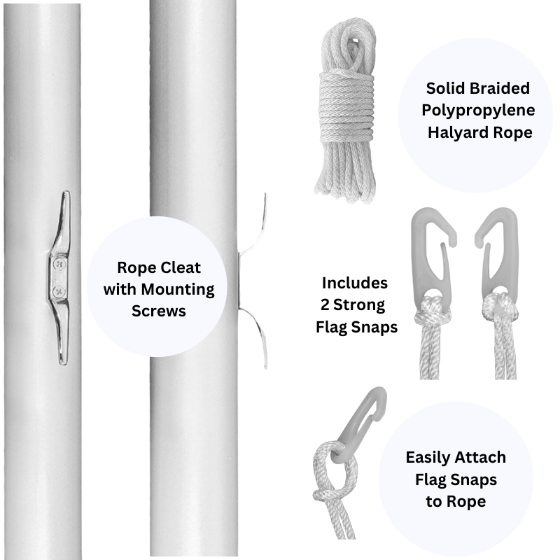 20ft In-Ground Flagpole Sections