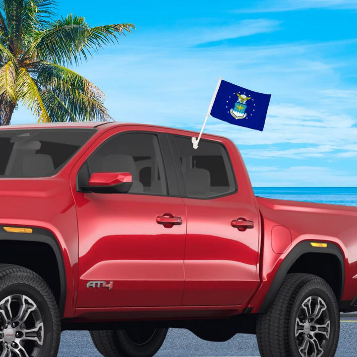 Air Force Double-Sided Car Flag on Truck