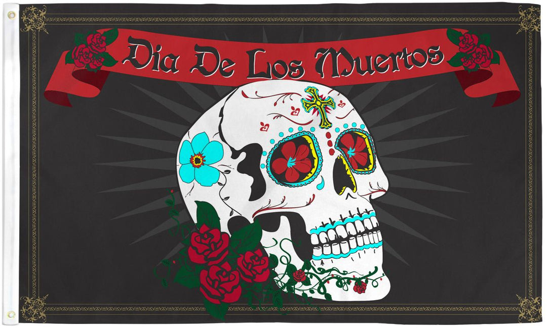 Poly-Star 3x5 Day of the Dead Flag