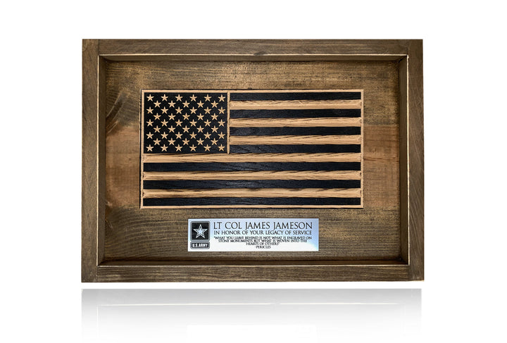 Flags of Valor Framed Wood American Flag