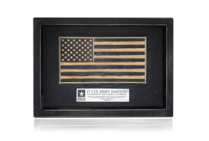 Flags of Valor Framed Wood American Flag