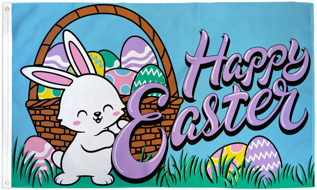 Poly-Star 3x5 Happy Easter Bunny Flag