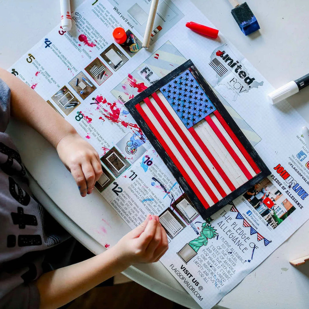 Kids American Flag Build Kit