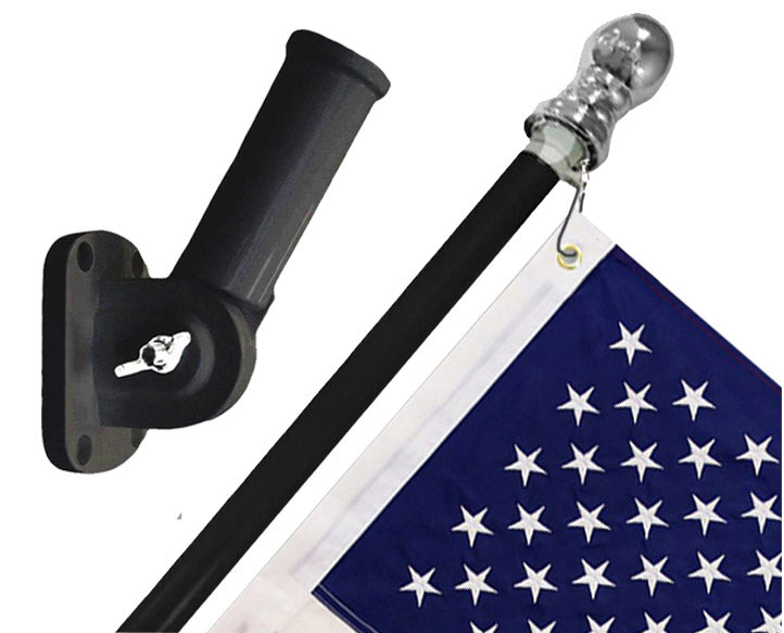 American Flag, No Tangle Flagpole and Bracket Kits