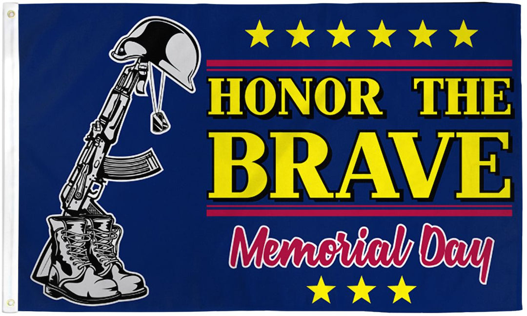 Poly-Star 3x5 Honor the Brave Memorial Day Flag