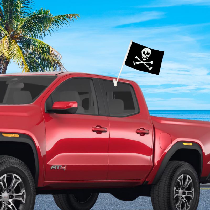 Pirate Double-Sided Car Flag