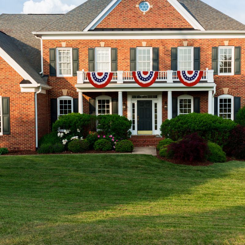 Patriotic USA Printed Half-Circle Bunting