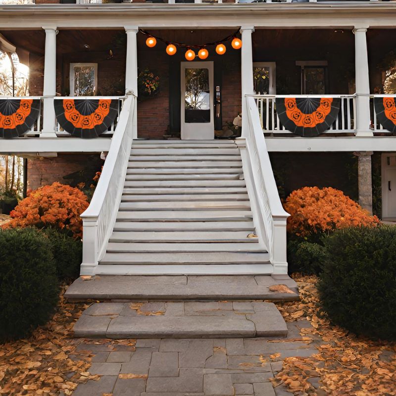 Halloween Pumpkin Bunting Flags