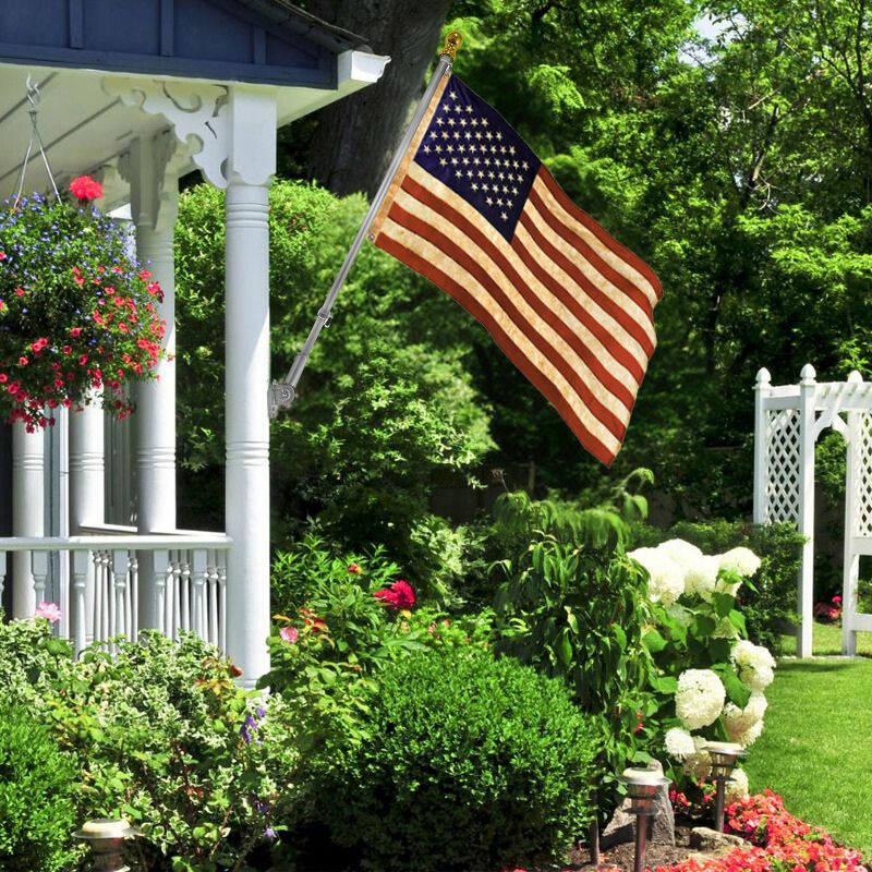 Dura-Star Tea Dyed Embroidered American Flag